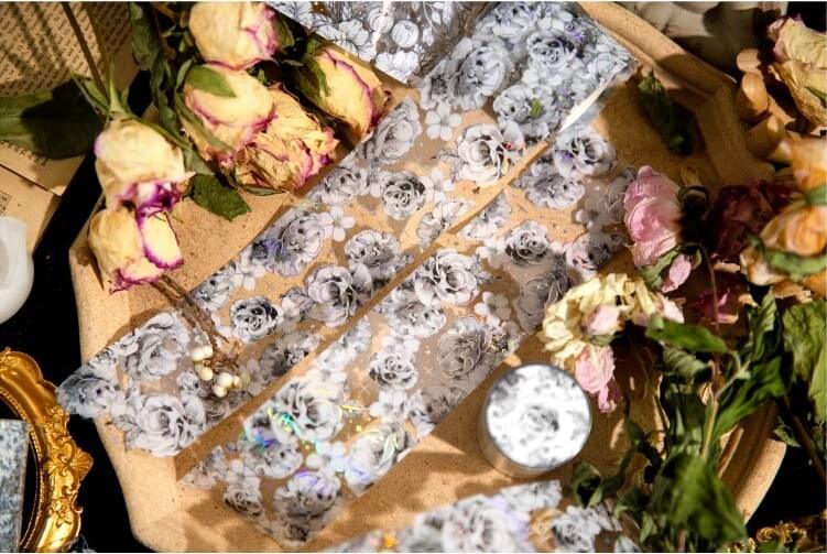 Kokorosa Flowers Series And Paper Tape Decorative Hand Account Photo Album Diary Diy Tape