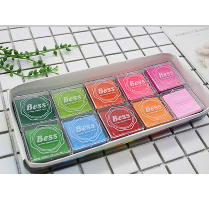 Bess 24 Colors Ink Pad Stamp Applicator Tool