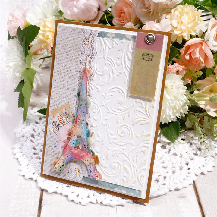 Kokorosa Metal Cutting Dies with Floral Eiffel Tower