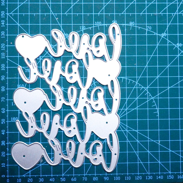 Kokorosa Metal Cutting Dies with Four Rows of "Love"
