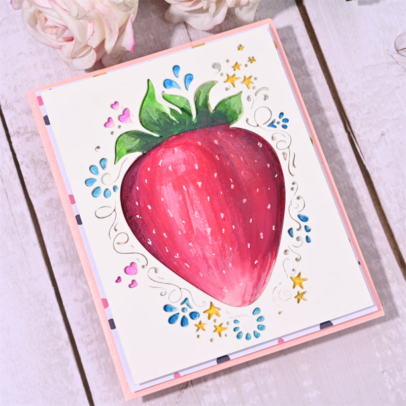 Kokorosa Metal Cutting Dies With Strawberry Background Board