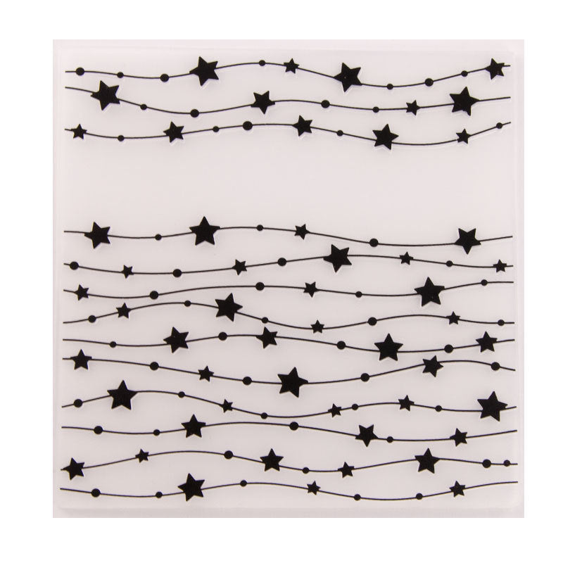 Kokorosa Stars Pattern Plastic Embossing Folder