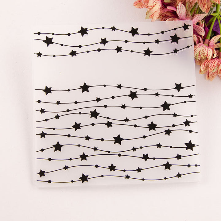 Kokorosa Stars Pattern Plastic Embossing Folder