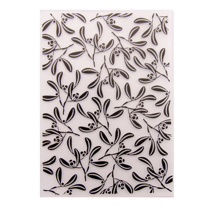 Kokorosa Berries and Leaves Pattern Plastic Embossing Folder